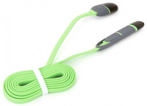 Platinet cable USB - microUSB/Lightning 1m, green (42872) image 3