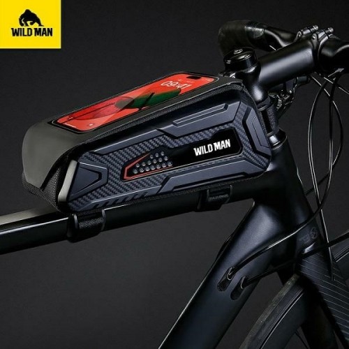 Etui|uchwyt rowerowy WILDMAN M90 sakwa na ramę czarna|black image 1