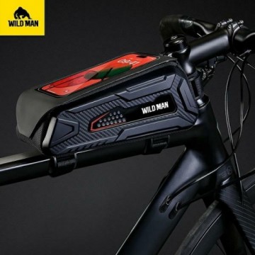 Etui|uchwyt rowerowy WILDMAN M90 sakwa na ramę czarna|black