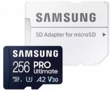 Atmiņas karte Samsung MicroSDXC 256GB PRO Ultimate with Adapter