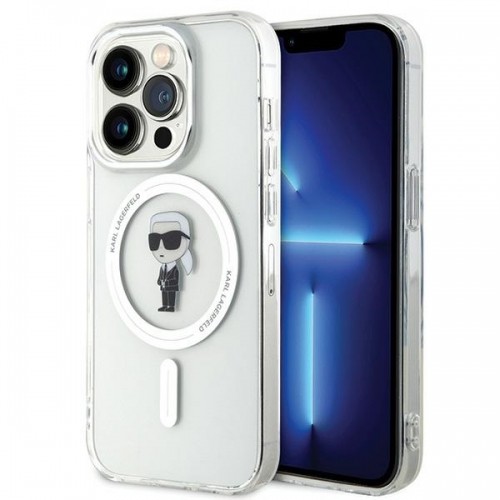Karl Lagerfeld KLHMP15LHFCKNOT iPhone 15 Pro 6.1" transparent hardcase IML Ikonik MagSafe image 1