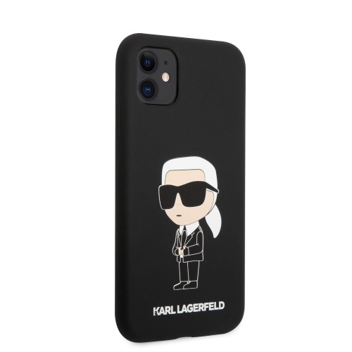 Karl Lagerfeld Liquid Silicone Ikonik NFT Case for iPhone 11 Black image 2
