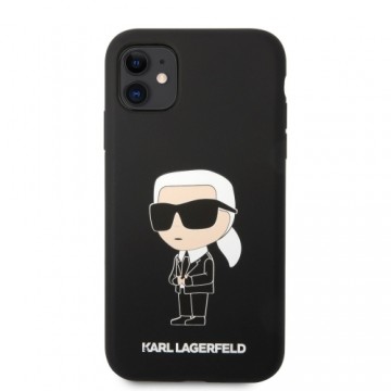 Karl Lagerfeld Liquid Silicone Ikonik NFT Case for iPhone 11 Black