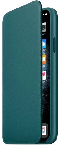 MY1Q2ZM|A Apple Leather Folio Case for iPhone 11 Pro Max Peacock image 1