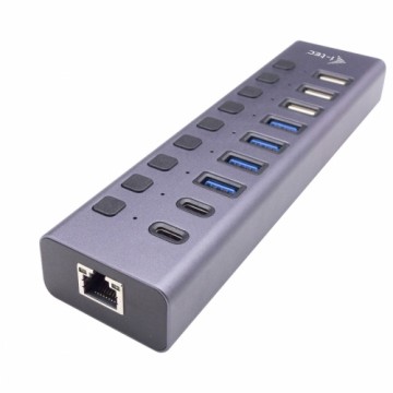 USB-разветвитель i-Tec CACHARGEHUB9LAN Серый