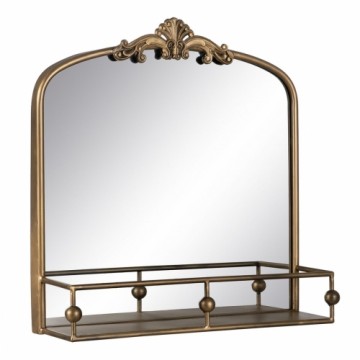 Bigbuy Home Sienas spogulis Bronza Stikls Dzelzs 54 x 16,5 x 51 cm
