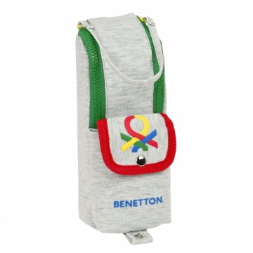 Школьный пенал Benetton Pop Серый (6 x 21 x 6 cm)