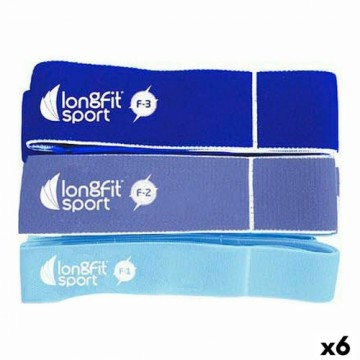 Эластичные ленты LongFit Sport   Синий 3 Предметы (6 штук)