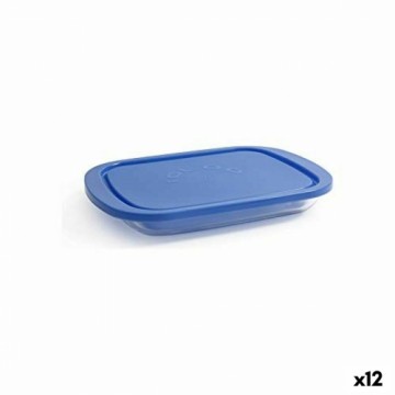 Pusdienu kastīte Borgonovo Igloo Zils Taisnstūra 800 ml 26 x 18,5 x 3,4 cm (12 gb.) (26 x 18,5 x 3,4 cm)