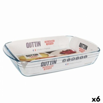 Форма для выпечки Quttin   Прозрачный Cтекло Прямоугольный 5 L 40,2 x 26,4 x 7 cm (6 штук)