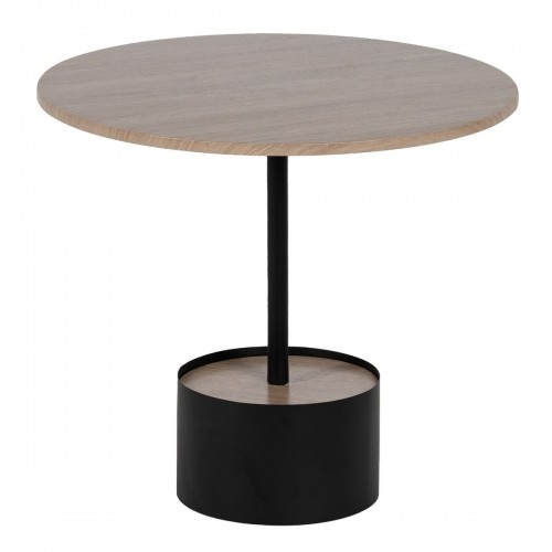 Bigbuy Home Centrālais galds Melns Dabisks Dzelzs Koks MDF 50 x 50 x 45 cm image 1