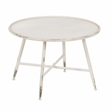 Bigbuy Home Centrālais galds Krēmkrāsa Dzelzs 75 x 75 x 50 cm