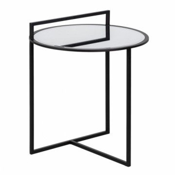 Bigbuy Home Mazs galdiņš Melns Dzelzs spogulis 59 x 59 x 67,5 cm