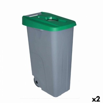 Atkritumu Tvertne ar Riteņiem Denox 110 L Zaļš 58 x 41 x 89 cm
