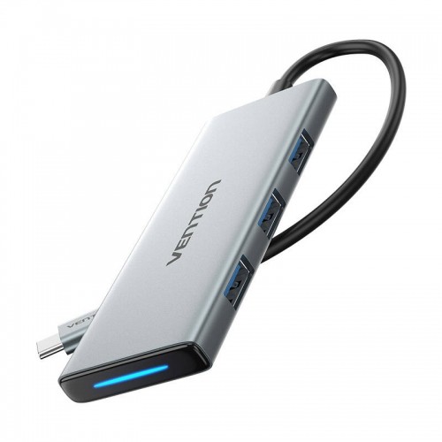 USB-C to HDMI, 3x USB 3.0, SD, TF, PD Hub Vention TOPHB 0.15m Gray image 3