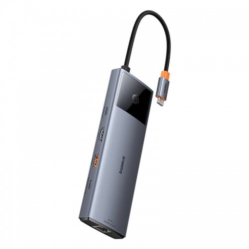 Hub 10in1 Baseus Metal Gleam II Series, USB-C to 1xHDMI, USB-A (10Gbps), USC-C, 2xUSB-A, Ethernet RJ45, SD|TF card, mini-jack 3,5mm, USB-C(PD) image 5