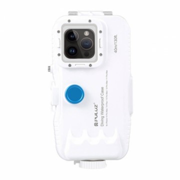 Plastic waterproof phone case Puluz for iPhone 14 Plus|Pro Max|13 Pro Max|12 Pro Max|11 Pro Max (white)