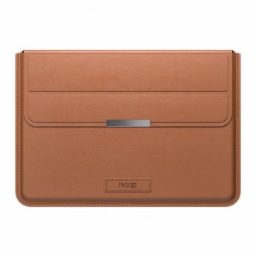 INVZI Leather Case | Cover with Stand Function for MacBook Pro|Air 15"|16" (Brown)