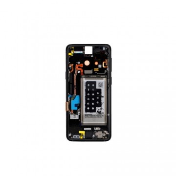LCD display + Touch Unit + Front Cover + Battery Samsung G960 Galaxy S9 Black (Service Pack)