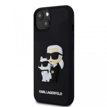 Karl Lagerfeld 3D Rubber Karl and Choupette Case for iPhone 14 Black