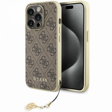 Guess GUHCP15XGF4GBR iPhone 15 Pro Max 6.7" brązowy|brown hardcase 4G Charms Collection