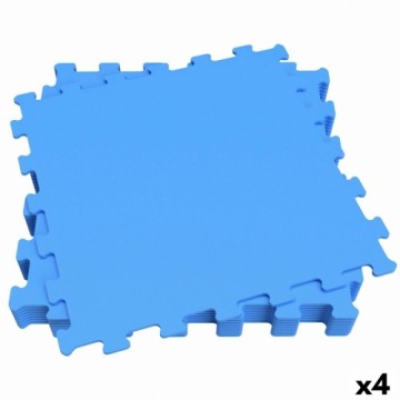 Детский паззл Aktive Синий 9 Предметы Резина Eva 50 x 0,4 x 50 cm (4 штук)