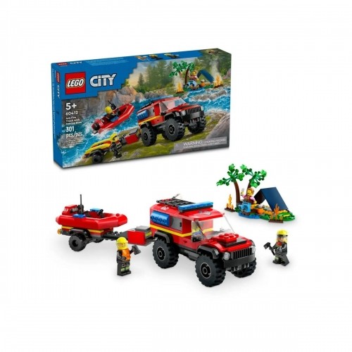 Playset Lego 60412 4x4 Fire Engine with Rescue Boat image 1
