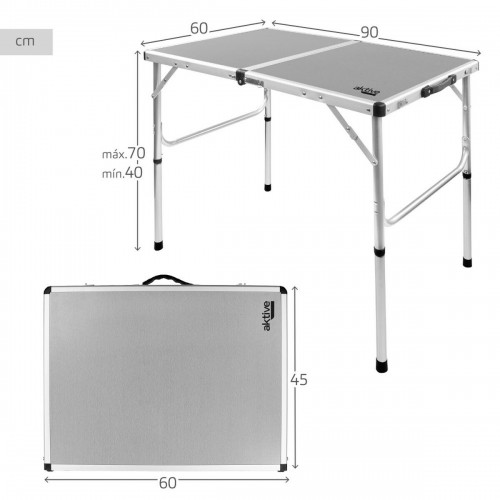 Saliekams galds Aktive Kempings Pelēks 90 x 70 x 60 cm (2 gb.) image 4