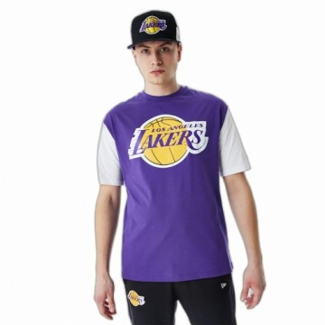 Vīriešu Krekls ar Īsām Piedurknēm New Era NBA Colour Insert LA Lakers Violets