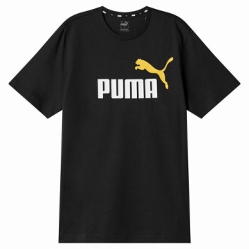 Vīriešu Krekls ar Īsām Piedurknēm Puma Ess+ 2 Col Logo Melns