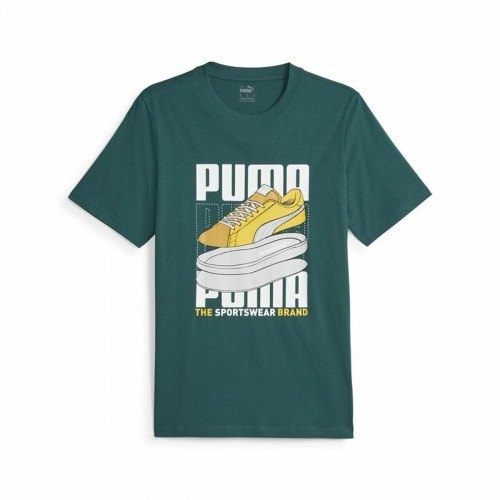 Vīriešu Krekls ar Īsām Piedurknēm Puma Graphiccs Sneaker Zaļš image 1