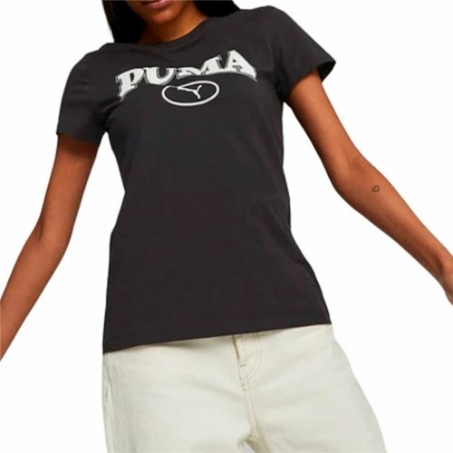 Sieviešu Krekls ar Īsām Piedurknēm Puma Squad Graphicc Melns image 4