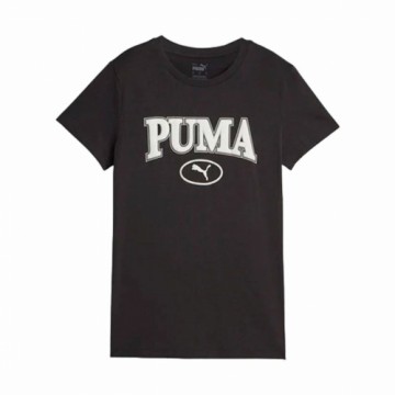 Sieviešu Krekls ar Īsām Piedurknēm Puma Squad Graphicc Melns
