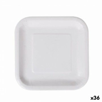 Набор посуды Algon Одноразовые Белый Картон Квадратный 20 cm (36 штук)