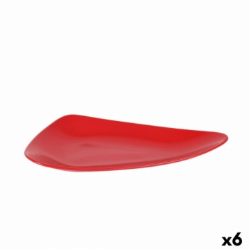 Bigbuy Home поднос для закусок Керамика Красный 31 x 18 x 4 cm (6 штук)
