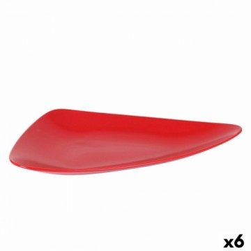 Bigbuy Home поднос для закусок Керамика Красный 41 x 24 x 5 cm (6 штук)