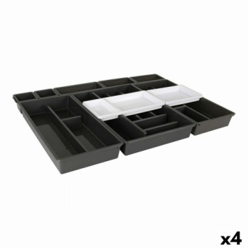 Органайзер для столовых приборов Tontarelli Bella Чёрный 10 Предметы 70 x 49,2 x 6,7 cm (4 штук)