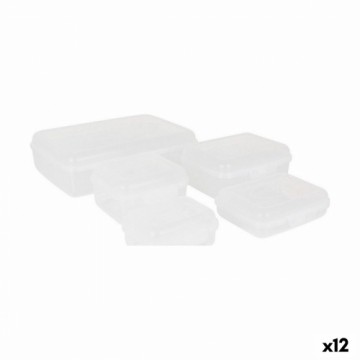 Pusdienu kastīšu komplekts 5 Tontarelli Fill box Taisnstūra Balts 29,5 x 20,2 x 8,6 cm (12 gb.)