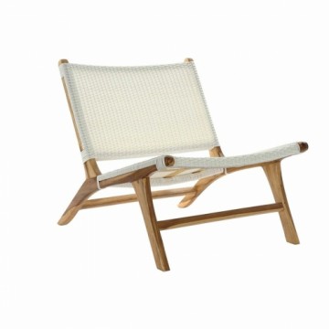 Кресло DKD Home Decor Белый PVC Тик (65 x 80 x 68 cm)