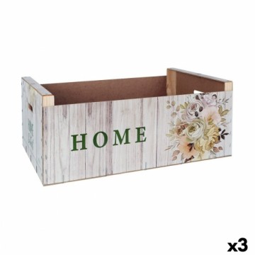 Контейнер для хранения Confortime Sweet Home Разноцветный Деревянный Цветы 58 x 39 x 21 cm (3 штук)