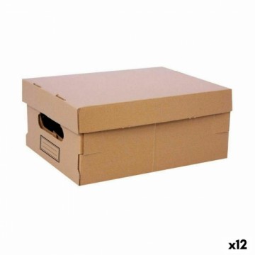 Uzglabāšanas Kaste ar Vāku Confortime Kartons 30 x 22,5 x 12,5 cm (12 gb.)
