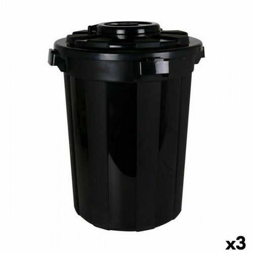 Atkritumu Tvertne Dem Hop Melns 70 L (3 gb.) image 1