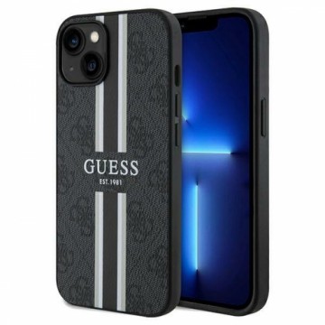 Guess GUHMP15SP4RPSK iPhone 15 | 14 | 13 6.1" czarny|black hardcase 4G Printed Stripes MagSafe