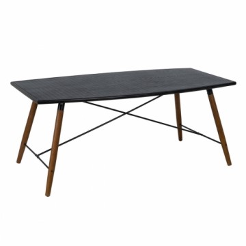 Bigbuy Home Pusdienu galds OSLO Melns Dabisks Koks Dzelzs Koks MDF 179 x 90 x 75 cm