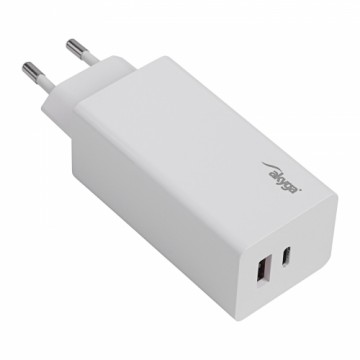 Akyga wall charger AK-CH-20 100W USB-C USB-A PD GaN 5-20V | 1.5-5A white