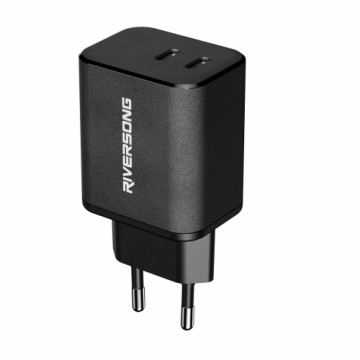Riversong wall charger PowerKub G45 2x USB-C 45W black AD95