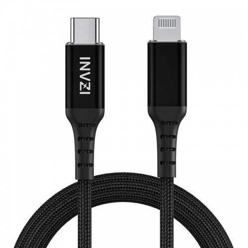 INVZI USB-C to Lightning Cable, MFi, 2m (Black) image 1