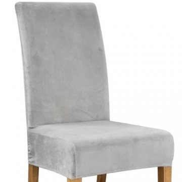 Chair cover - gray velvet Ruhhy 22979 (17323-0)