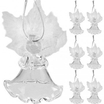 Transparent baubles - angels, 6 pcs. Ruhhy 22497 (17223-0)