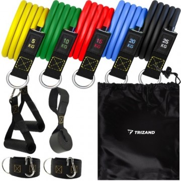 Set of exercise bands + accessories Trizand 22716 (17172-0)